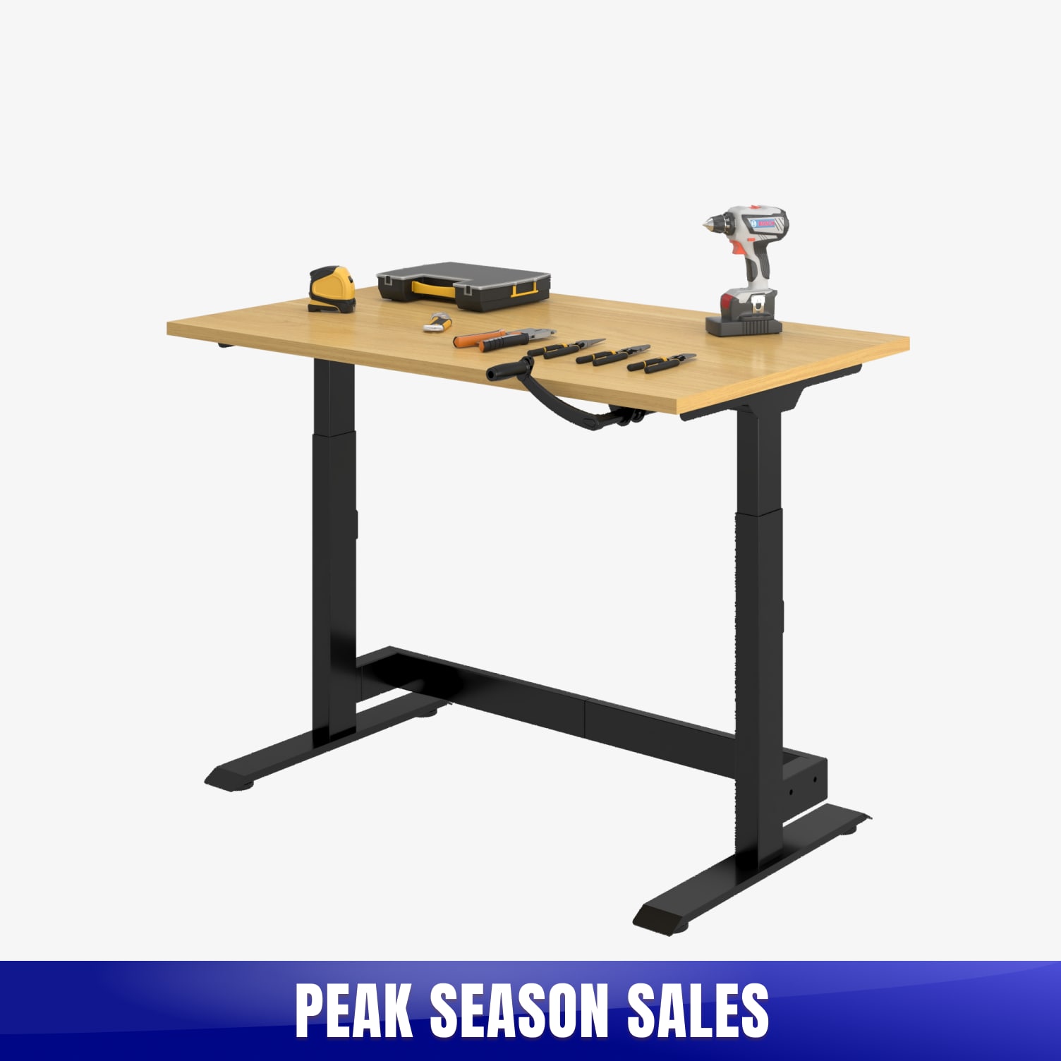 Hand Crank Height Adjustable Workbench Widened Version WB6 | 4Dock